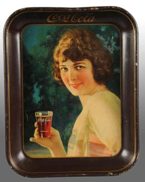 Appraisal: Coca-Cola Serving Tray with Brown Rim Description Surface has been