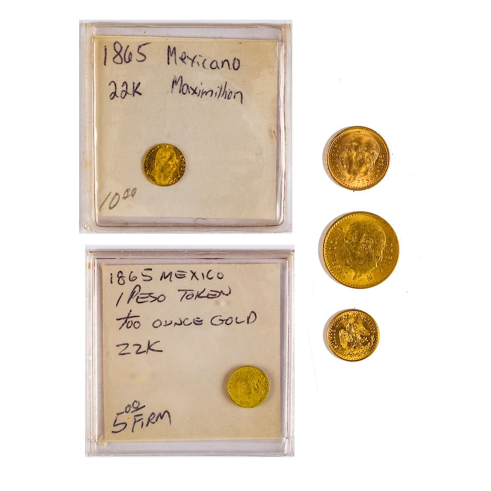 Appraisal: Mexican Gold Coins - k peso tokens both total g