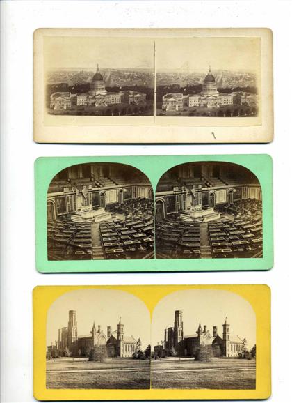 Appraisal: pieces Photographs - th-Century Stereoviews Washington D C views ca