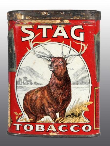 Appraisal: Stag Pocket Tobacco Tin Condition Excellent Plus Size - T