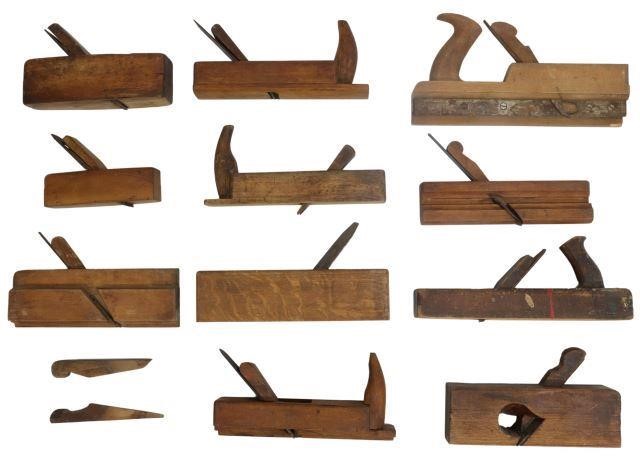 Appraisal: lot Antique woodworking planes th c in various sizes and