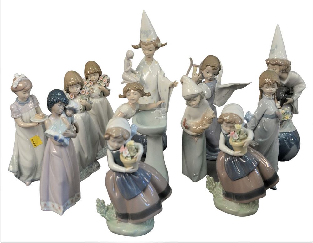 Appraisal: Group of Twelve Lladro Porcelain Figures of Children to include