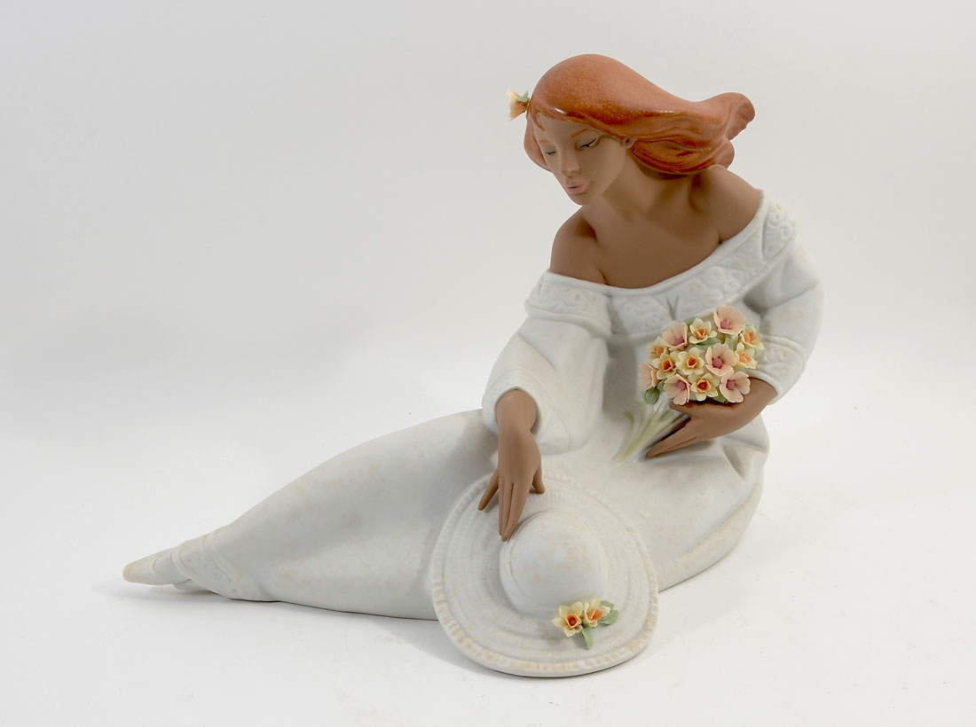 Appraisal: LARGE MIDDAY REDHEAD LLADRO PORCELAIN FIGURINE Spanish name ''Mediodia'' sculptor