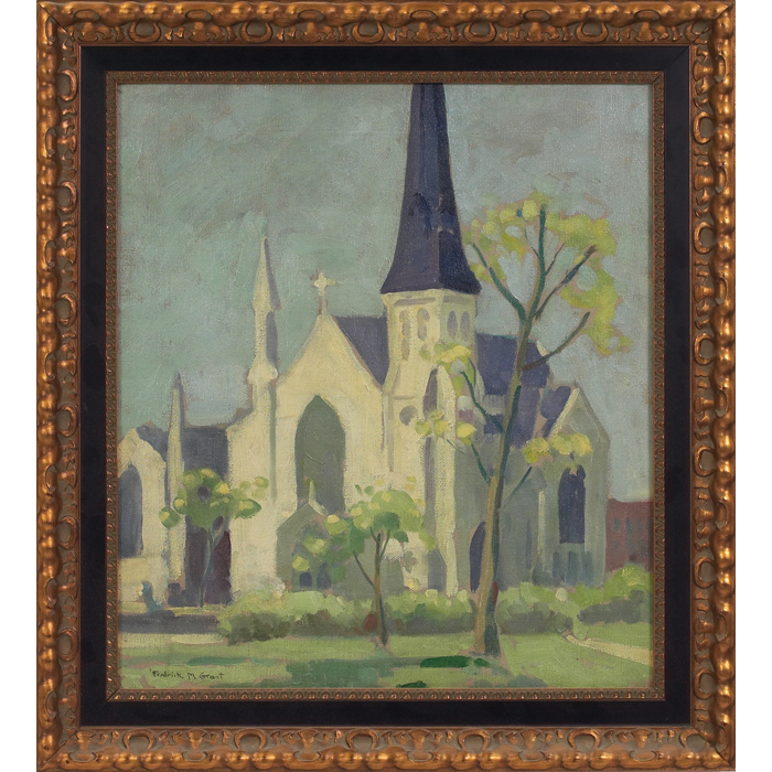 Appraisal: Frederick Milton Grant American - ''Church '' c oil on