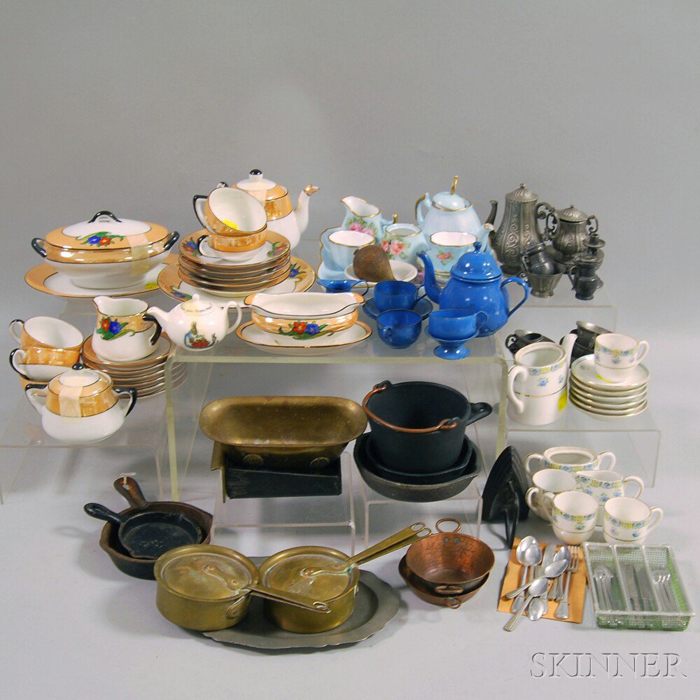 Appraisal: Group of Child's and Dolls Tea Sets Play Cookware Items