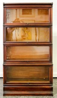 Appraisal: A Wernicke Barrister Bookcase th century with four shelves top