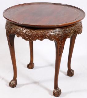 Appraisal: CHIPPENDALE STYLE CARVED MAHOGANY TABLE CHIPPENDALE STYLE CARVED MAHOGANY TABLE