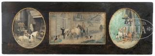 Appraisal: AFTER PAUL TAVERNIER French - TRIPTYCH OF THREE HUNTING PRINTS