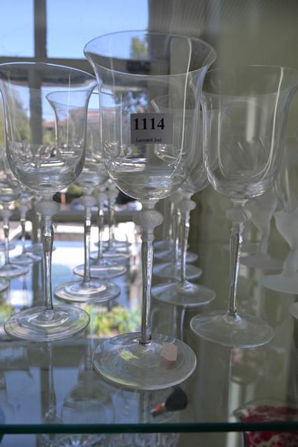 Appraisal: SET OF ELEVEN LALIQUE STYLE LONG STEMED WINES