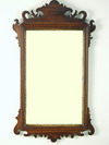 Appraisal: MIRROR - Chippendale period mahogany wall mirror shaped top and