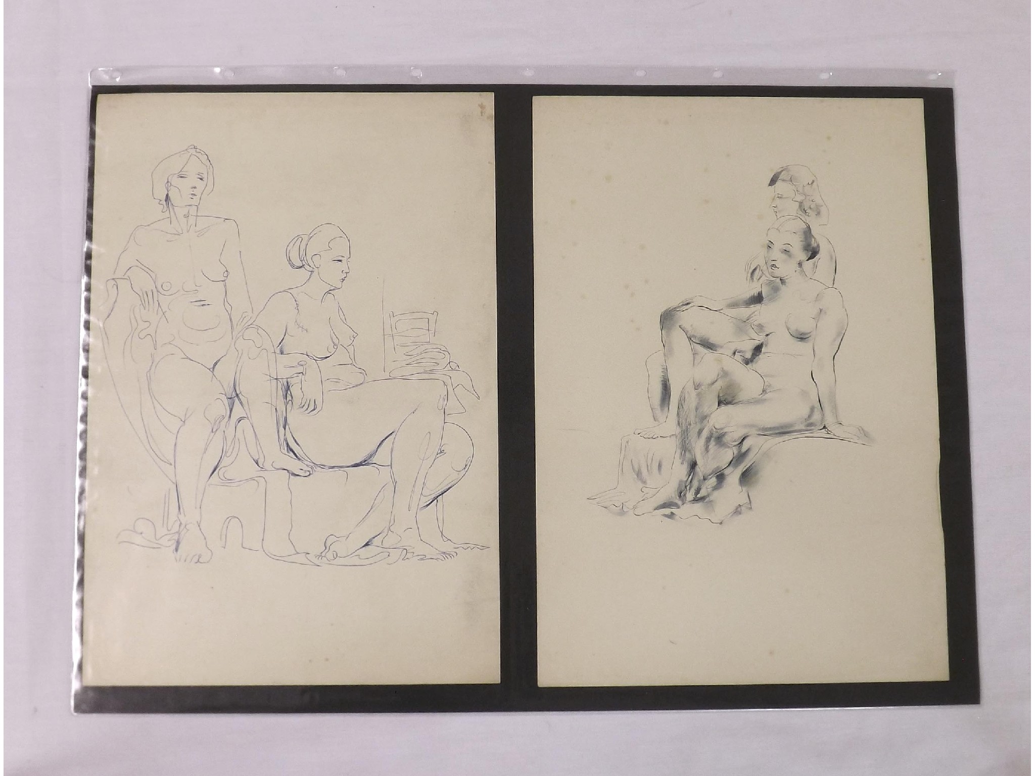 Appraisal: Georg Mayer-Marton - - fourteen nude studies in pen watercolour