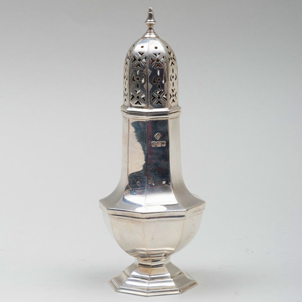 Appraisal: Edward VII Silver Caster in a Fitted Case Mark of