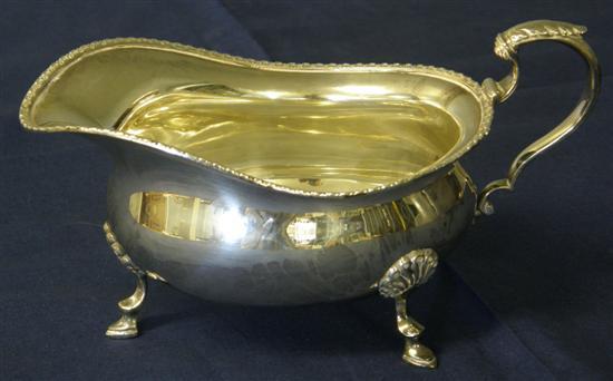 Appraisal: Modern silver sauce boat Birmingham ozs