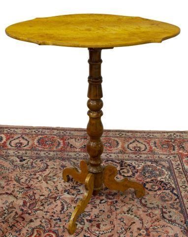 Appraisal: Victorian maple candle stand side table late th c shaped