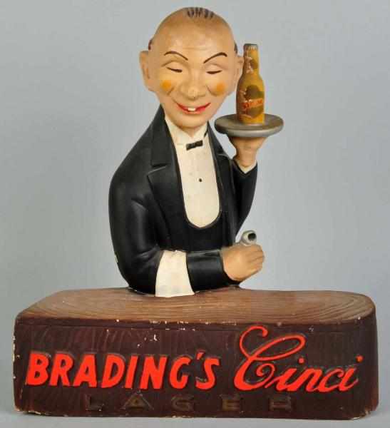 Appraisal: Brading's Cinci Lager Advertising Figure s Hard rubber Original finish