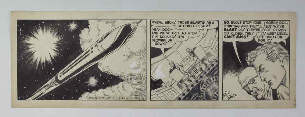 Appraisal: YAGER Rick American - Original Buck Rogers daily strip art