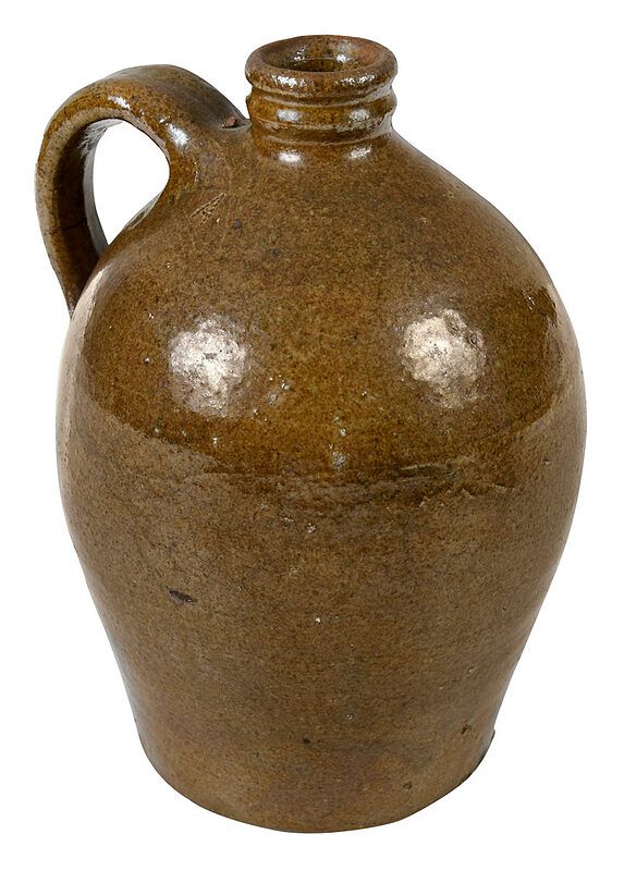 Appraisal: Small Incised Edgefield Stoneware Jug possibly attributed to a Landrum