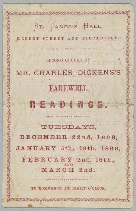 Appraisal: Dickens Charles novelist - Second Course of Mr Charles Dickens's