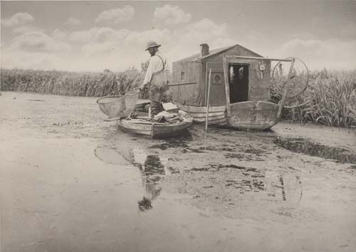 Appraisal: EMERSON PETER HENRY - Eel Catcher's Home Platinum print x