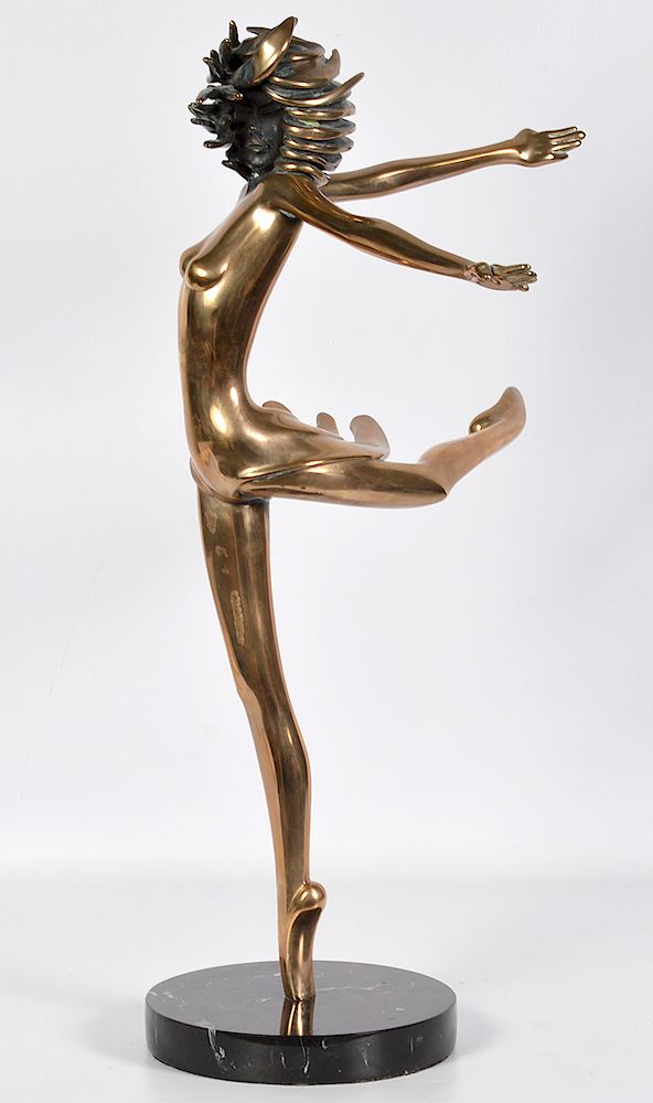 Appraisal: Tom Bob Bennett Bronze Sculpture Dancer Tom Bob Bennett American