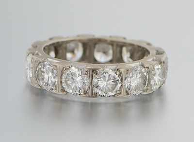 Appraisal: A Platinum and Carat Diamond Eternity Ring Platinum eternity band