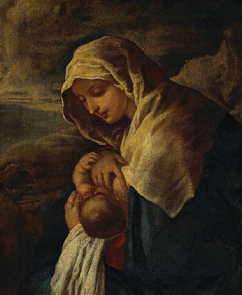 Appraisal: Circle of Paolo de Matteis Italian - The Madonna nursing