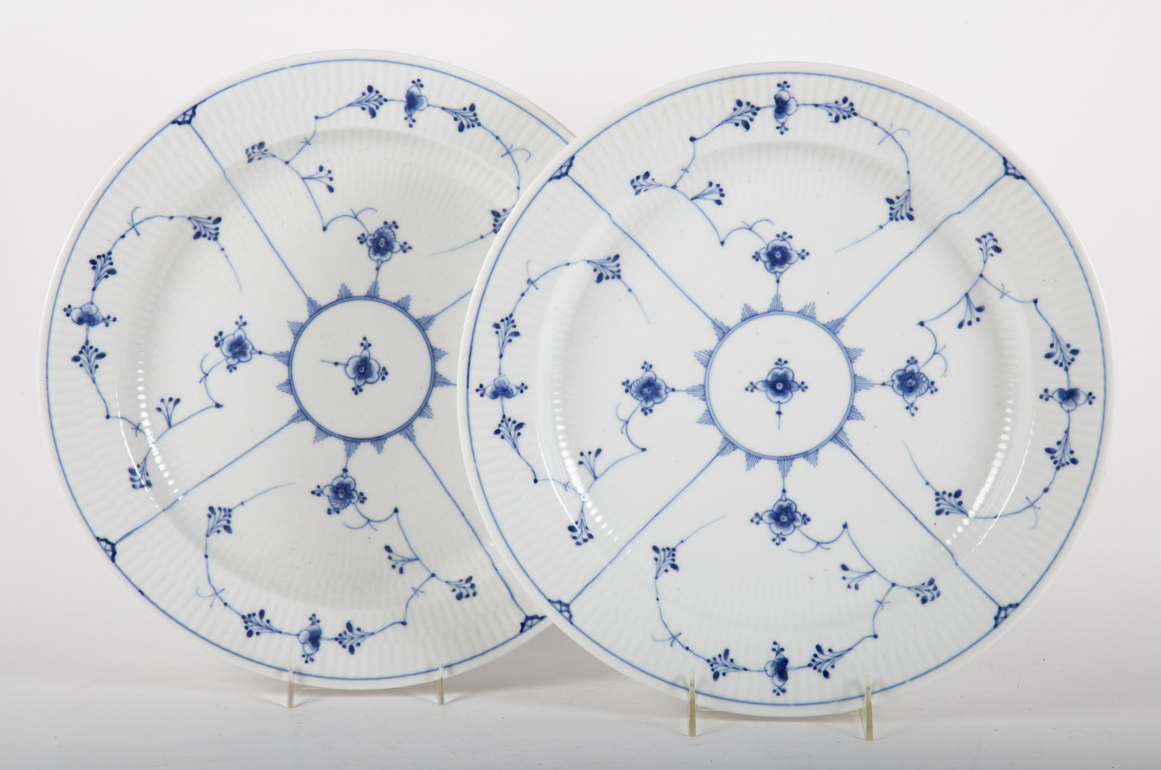 Appraisal: Pair Royal Copenhagen porcelain chargers in Diam Condition No apparent