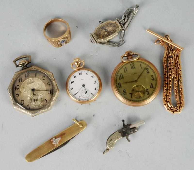 Appraisal: Lot of Assorted Pieces of Jewelry Description Includes four watches