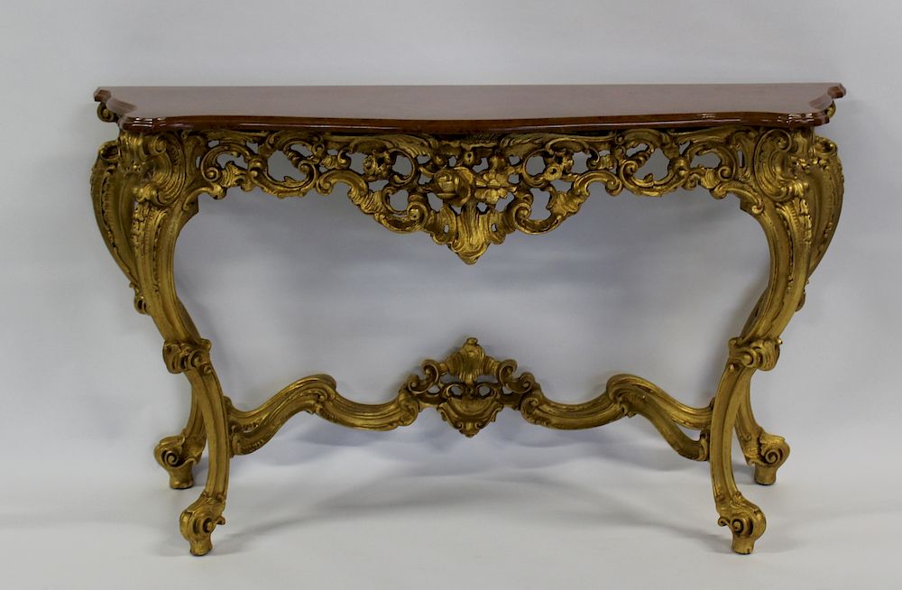 Appraisal: Vintage Fine Quality Louis XV Style Rococo Carved and Giltwood