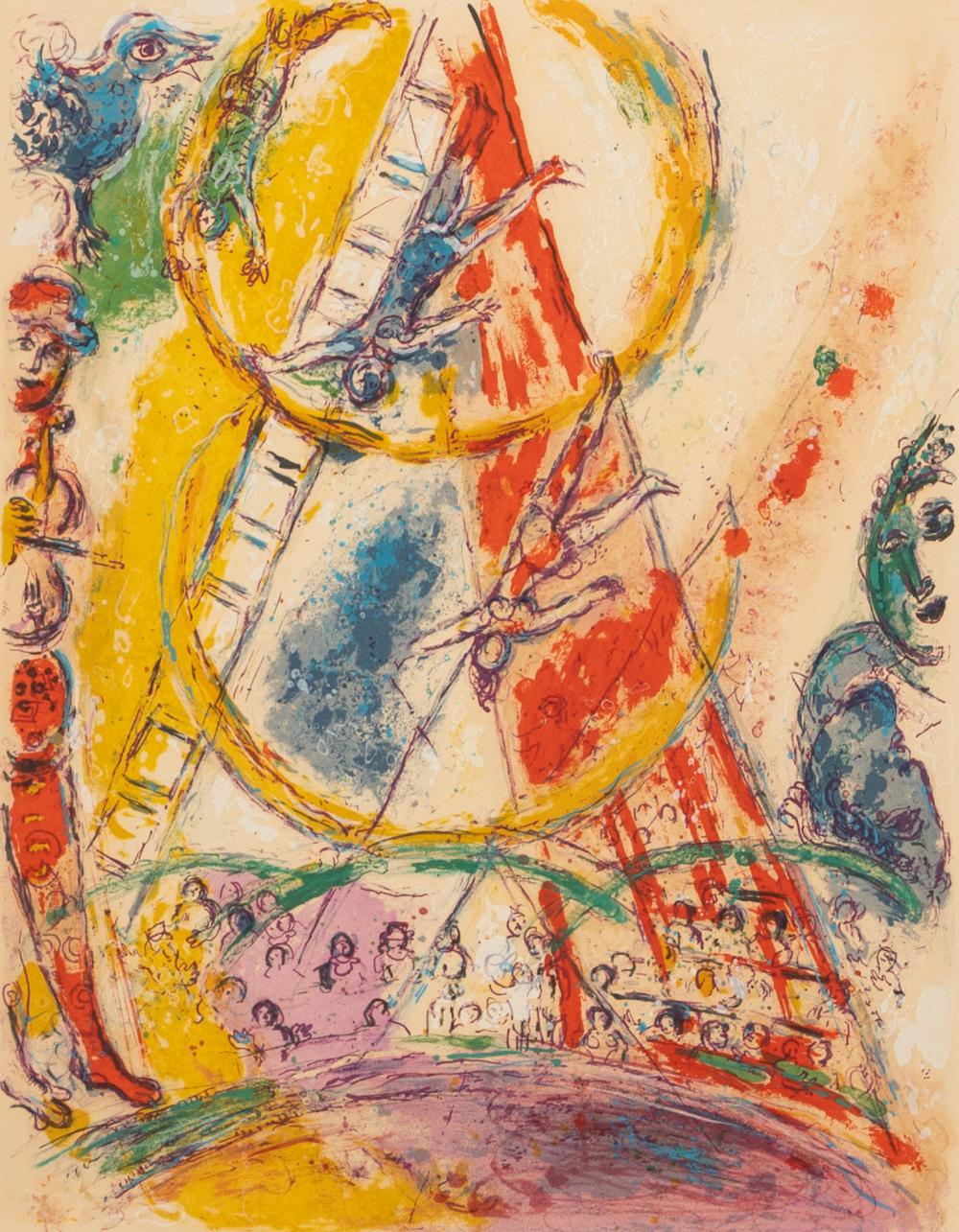 Appraisal: MARC CHAGALL - SCENE FROM LE CIRQUEMourlot lithograph in colors