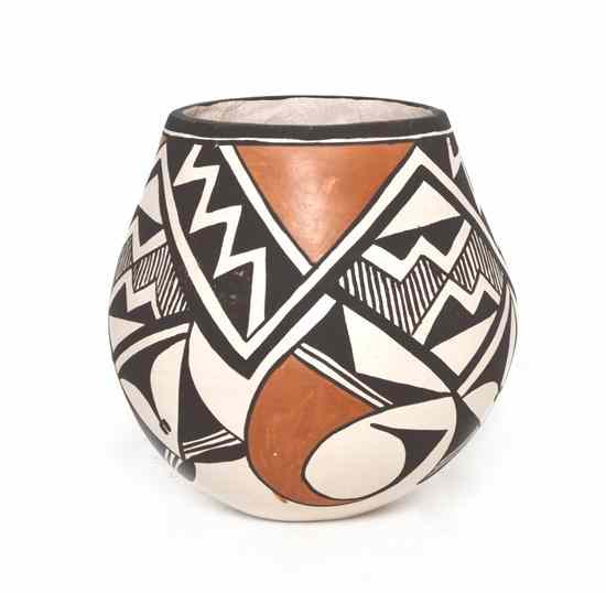 Appraisal: An Acoma Jar circa with geometric decoration signed Lucy M