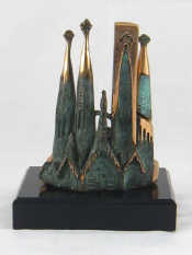 Appraisal: A cast and patinated two piece bronze of the Gaudi