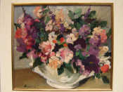 Appraisal: Edward Wesson - British Still life 'Flowers in a Vase'