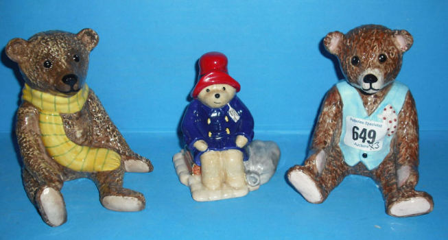 Appraisal: Beswick Bear figures Archie And Benjamin with Certificates And Paddington