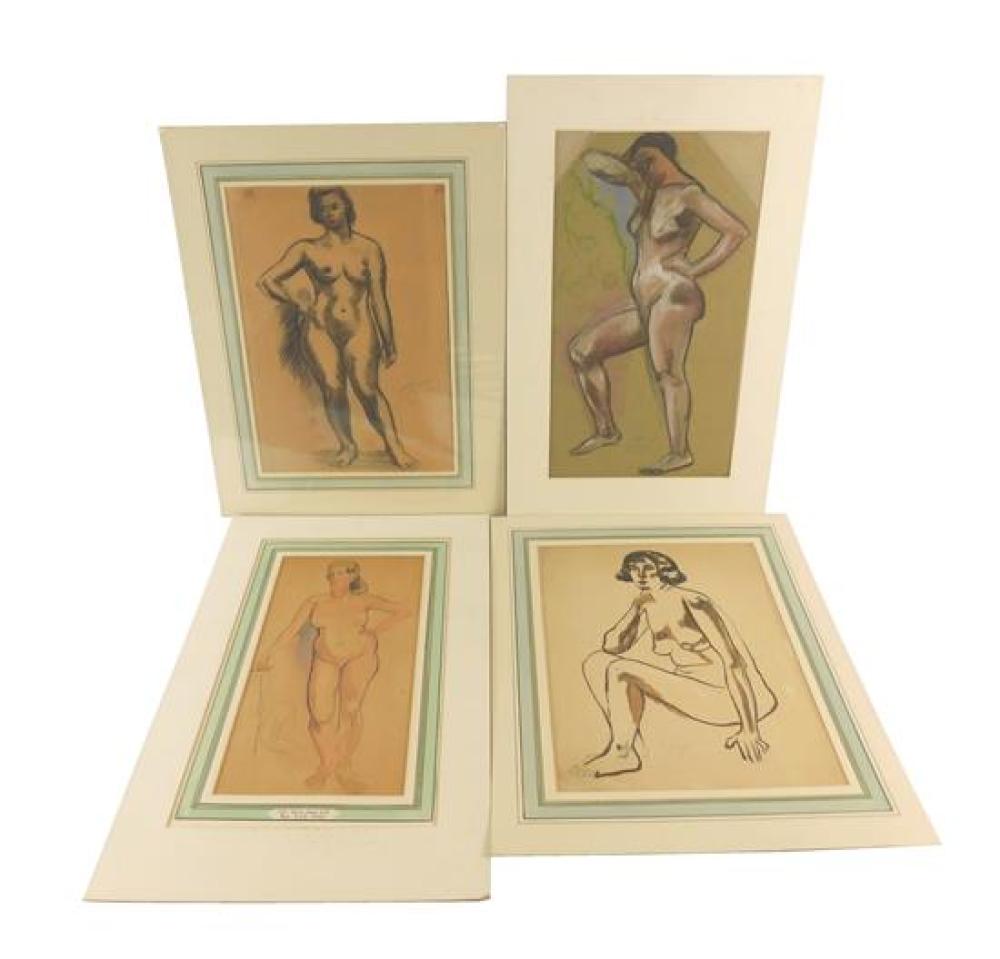 Appraisal: Hayley Lever Australian - four th th C drawings nude