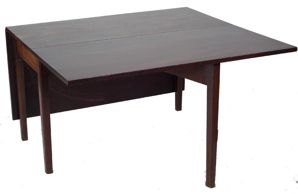 Appraisal: GEORGE III MAHOGANY GATELEG DINING TABLE the rectangular top above