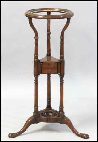 Appraisal: ENGLISH MAHOGANY WIG STAND PLANT STAND Height '' Condition No