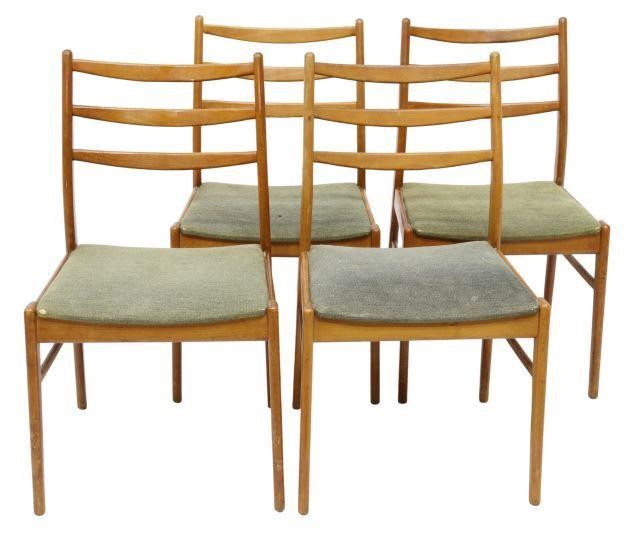 Appraisal: lot of Danish mid-century modern teak dining chairs c s