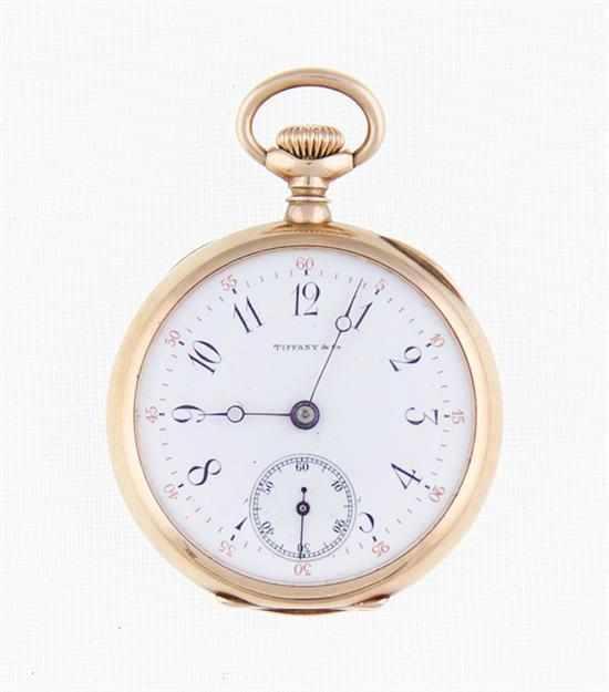 Appraisal: Tiffany Co gold case pendant watch K yellow gold case