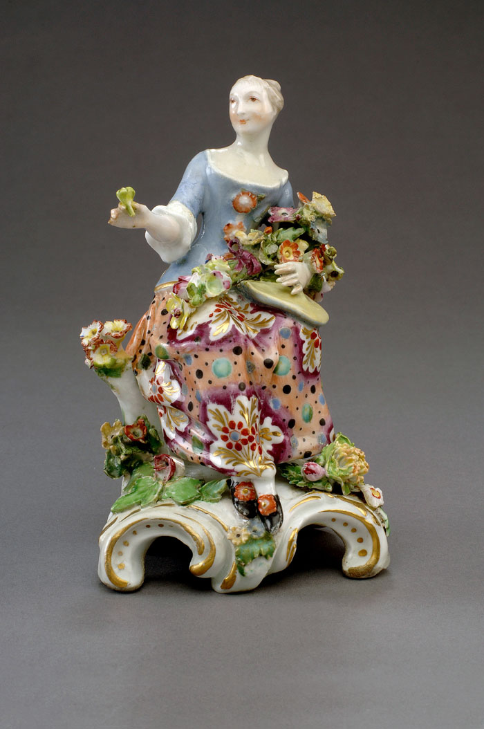 Appraisal: CHELSEA PORCELAIN FIGURE OF A LADY ALLEGORICAL OF 'SUMMER '