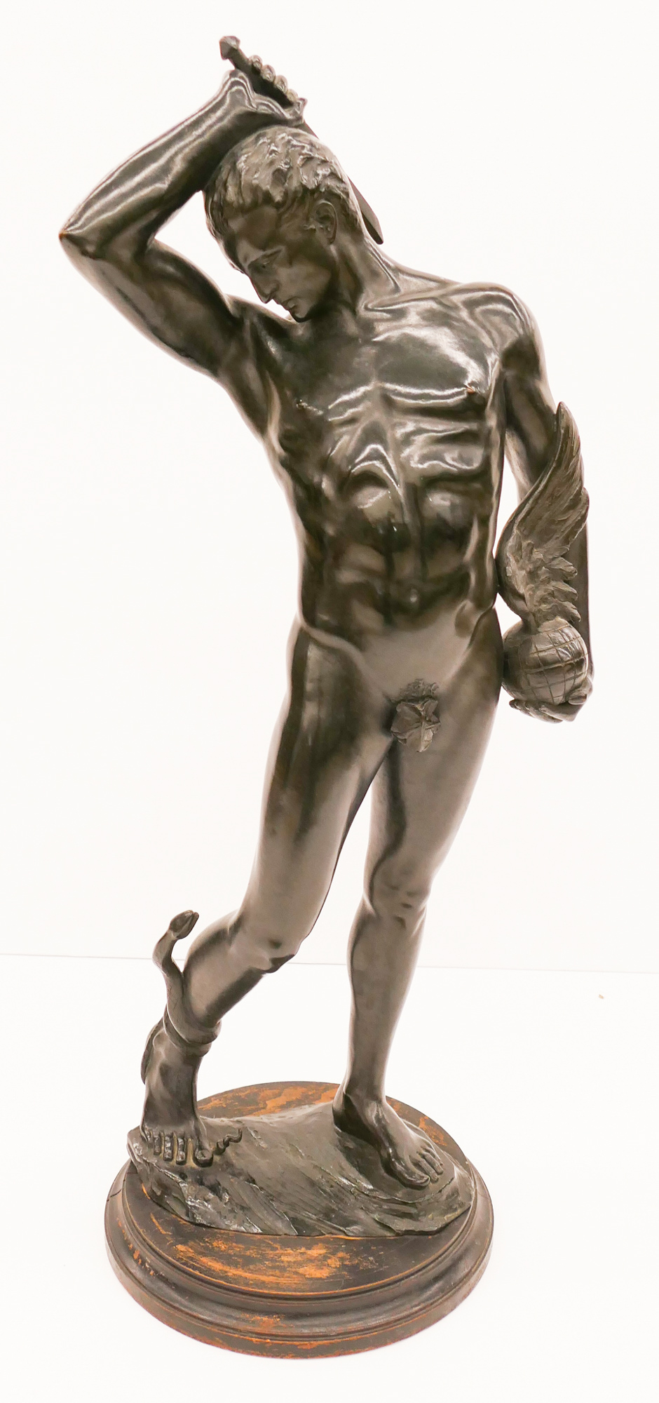 Appraisal: Paolo Abbate - Italian Allegorical Male Bronze Sculpture ''x ''