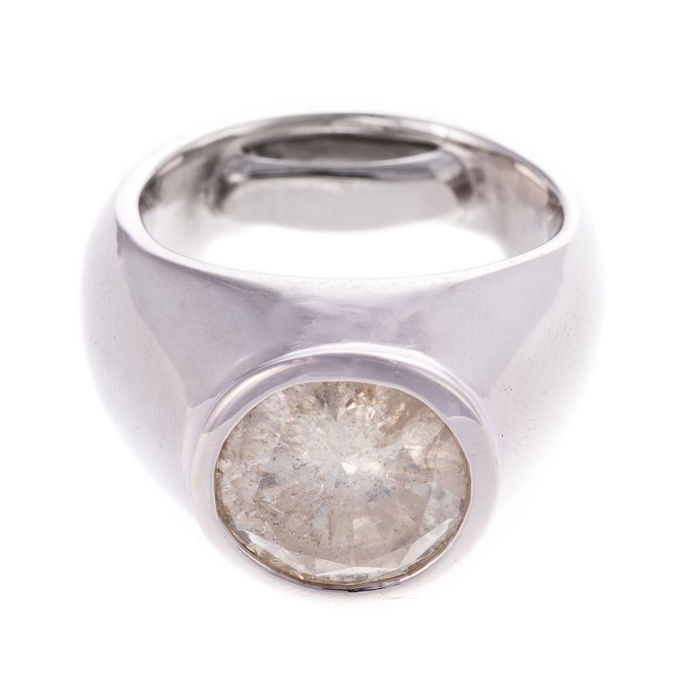 Appraisal: A ct Bezel Set Diamond Ring in K K white