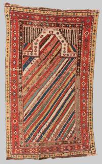 Appraisal: CAUCASIAN PRAYER RUG CAUCASIAN PRAYER RUG early th century ft