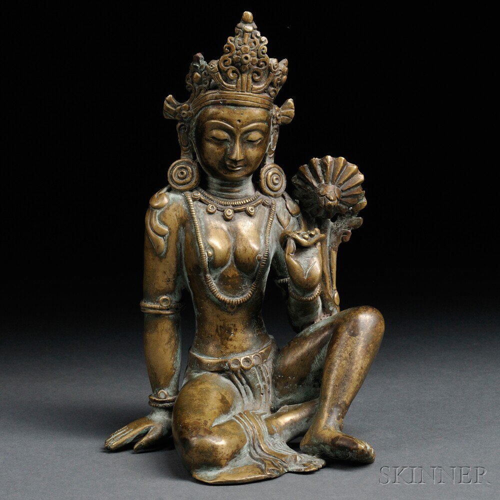 Appraisal: Bronze Figure of a Bodhisattva Nepal th century or earlier