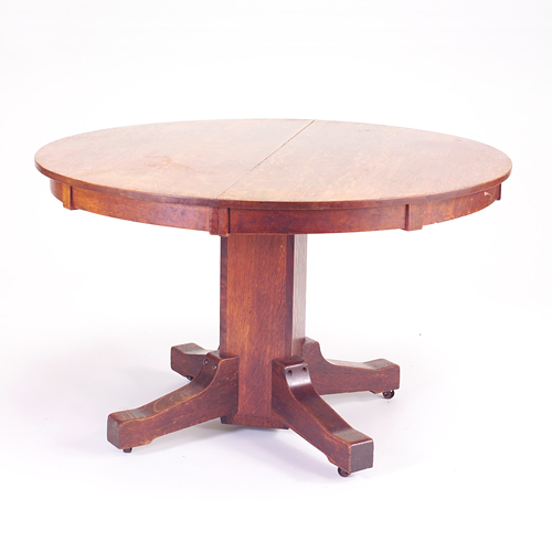 Appraisal: STICKLEY BROTHERS Dining table with circular top and four-sided base