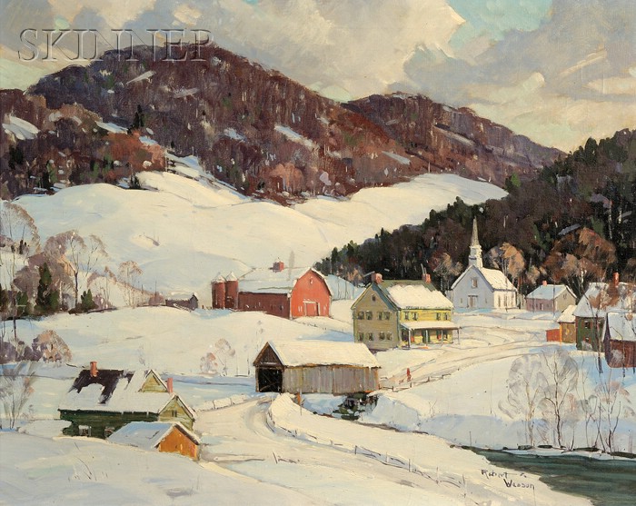 Appraisal: Robert Shaw Wesson American - Winter Village at Tunbridge V