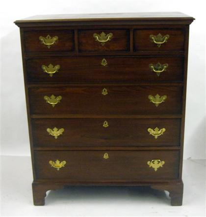 Appraisal: American mahogany chest of drawers The rectangular top with modeled