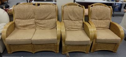 Appraisal: Quality Wicker conservatory suit to include seater and two single