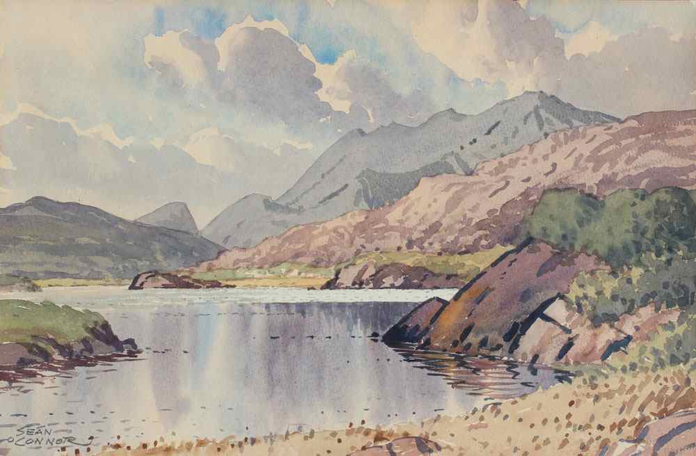 Appraisal: O'CONNOR Sean Irish th C ''The Upper Lake Killarney'' Watercolor