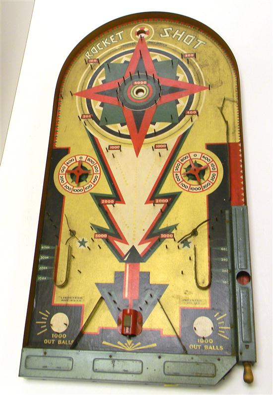 Appraisal: Table top pinball machine ''Rocket Shot'' minor wear '' h